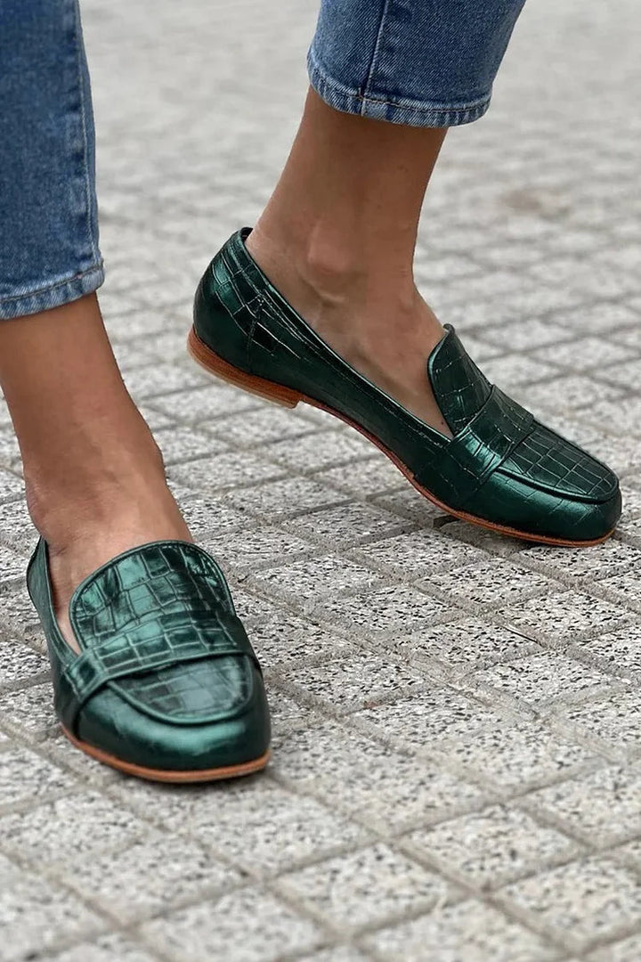 Saelyne | Crocodile Effect Loafer