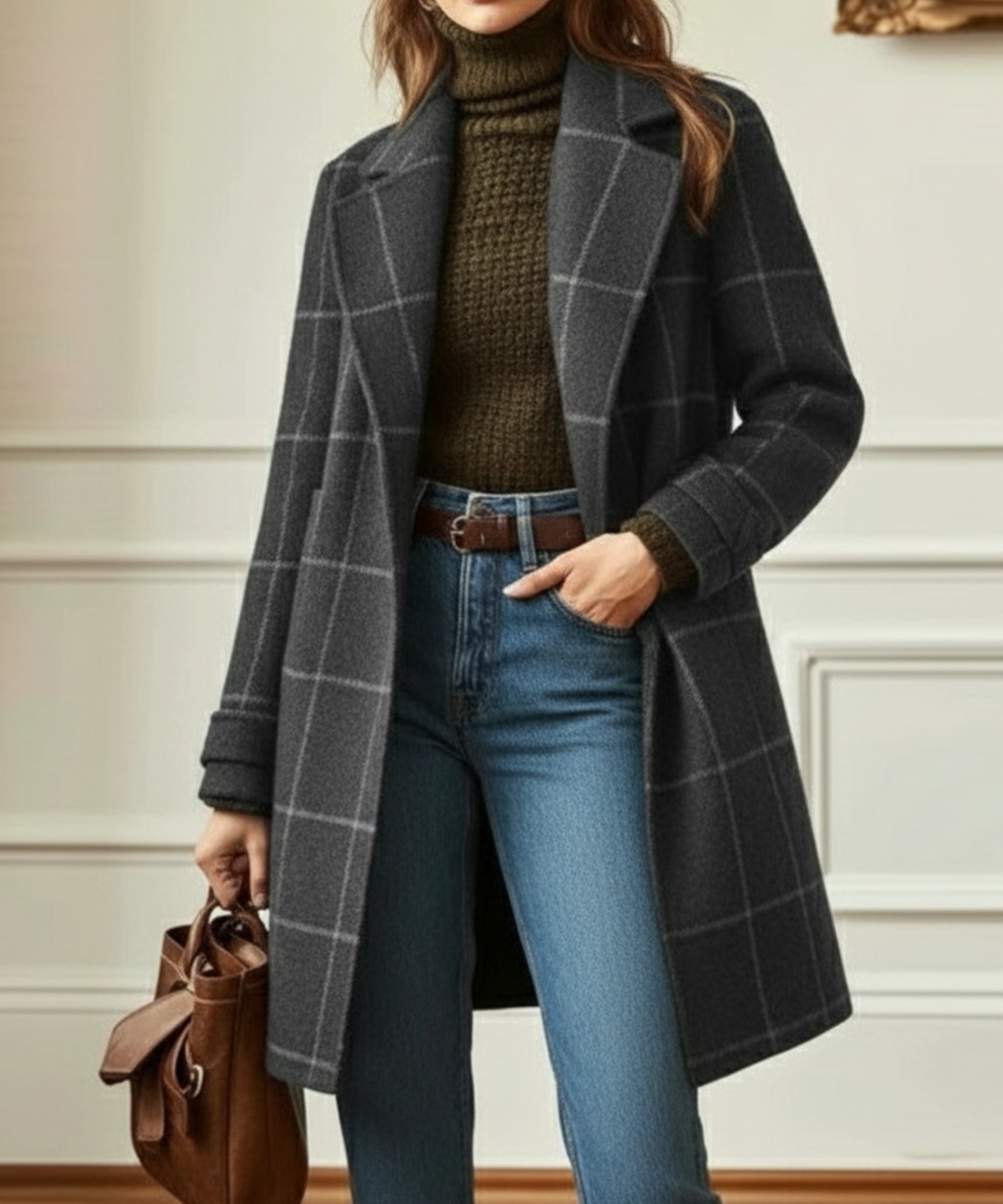 Hadley | Elegant Plaid Wool Coat