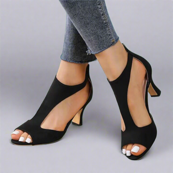 Naevria | Cutout Peep Toe Heels