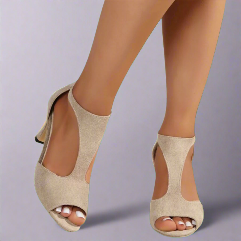 Naevria | Cutout Peep Toe Heels