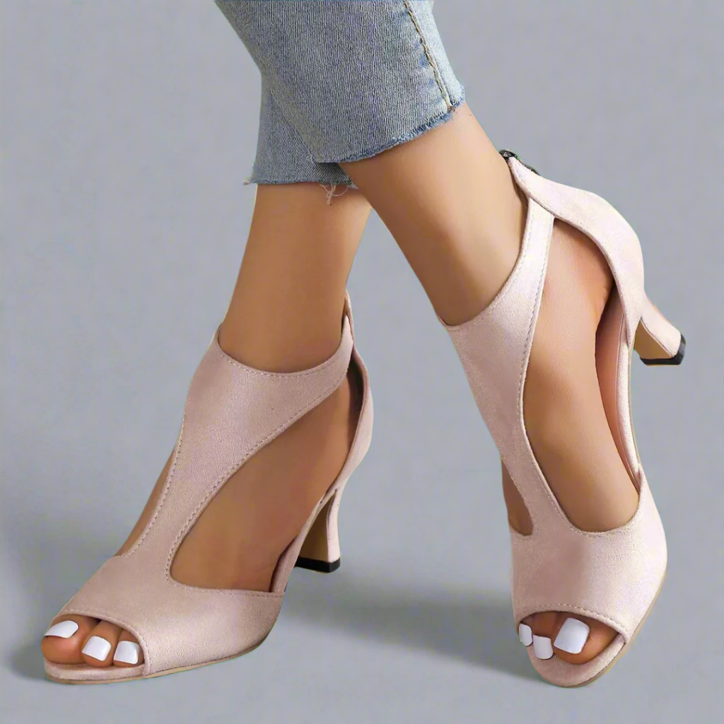 Naevria | Cutout Peep Toe Heels