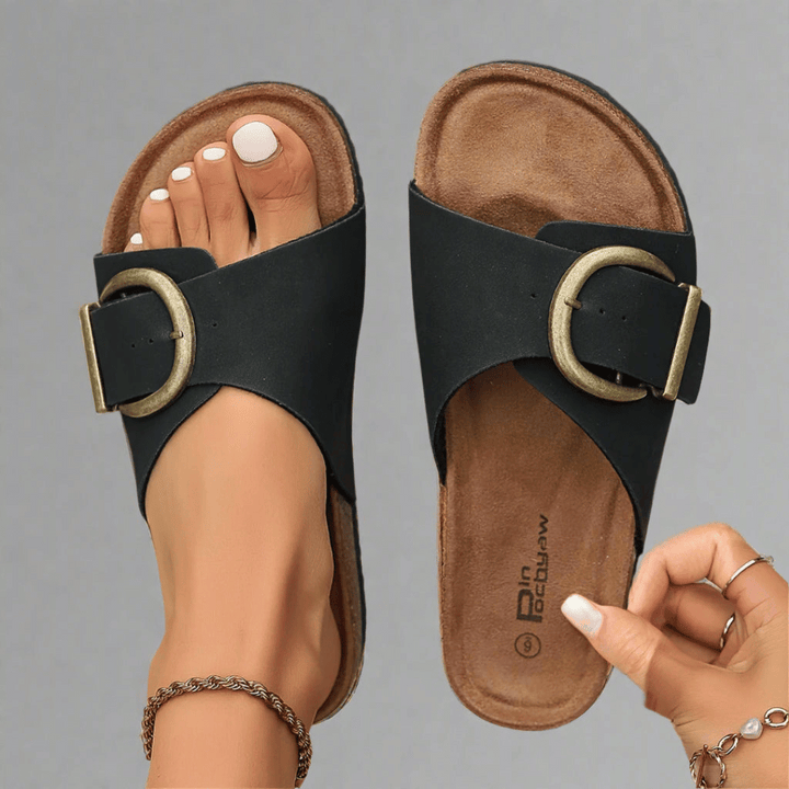Lyriah | Buckle Slide Sandals