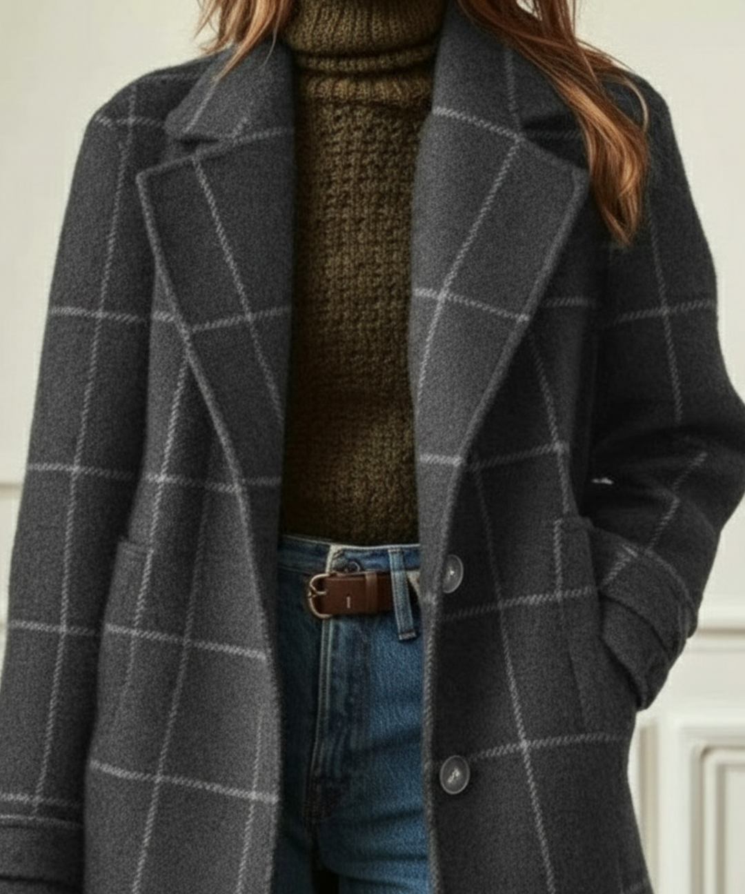 Hadley | Elegant Plaid Wool Coat