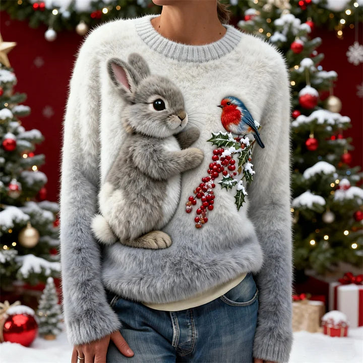 Emma | Cozy Bunny Holiday Sweater