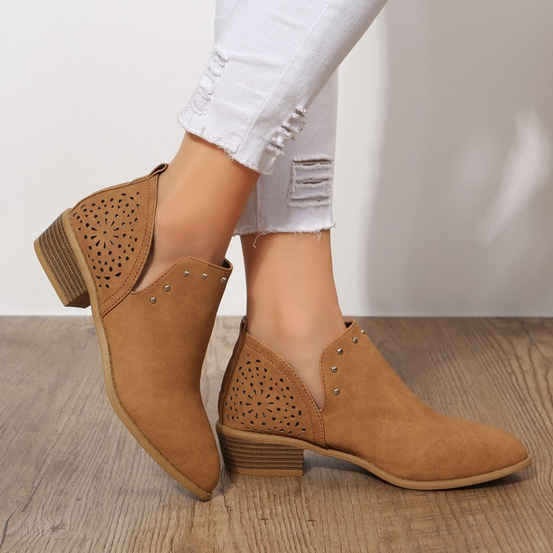 Talyse | Low Cut Perforated Ankle Boot