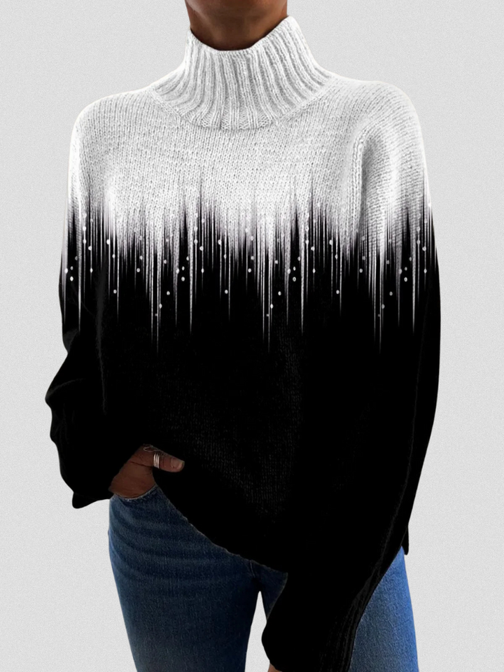 Napa | Frosted Knit Sweater  Soft Gradient Turtleneck