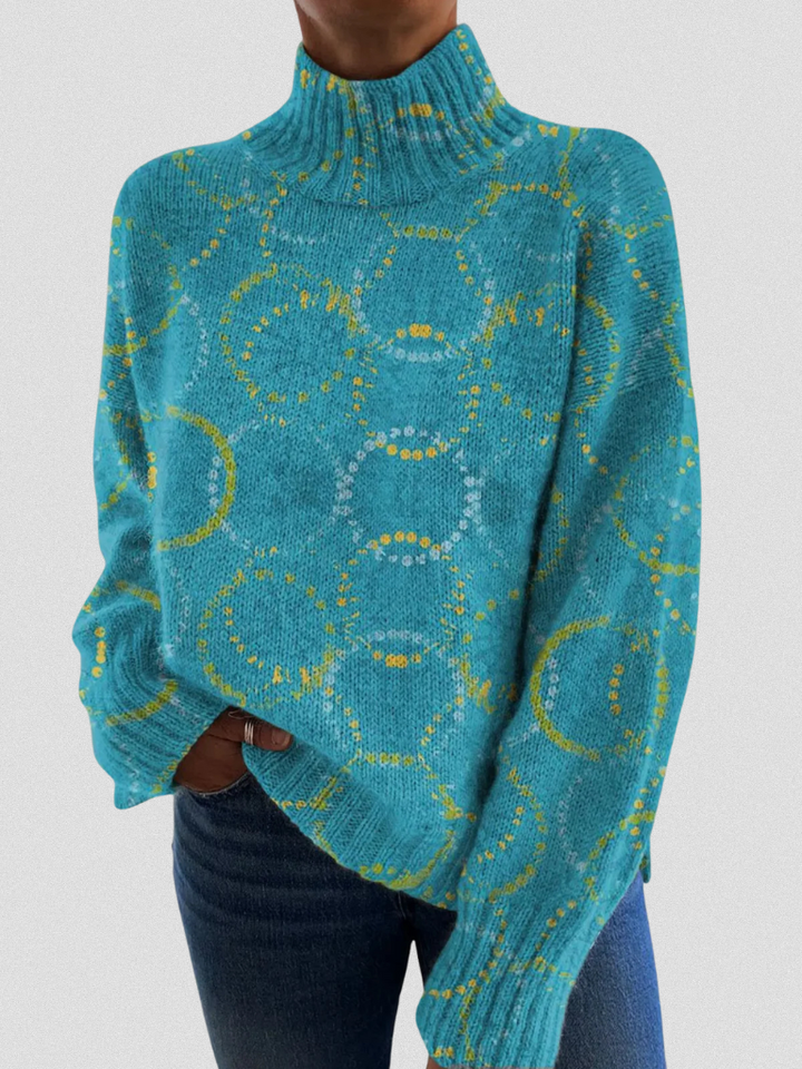 Amy | Elegant Knit Sweater  Subtle Dotted Pattern Soft Knit