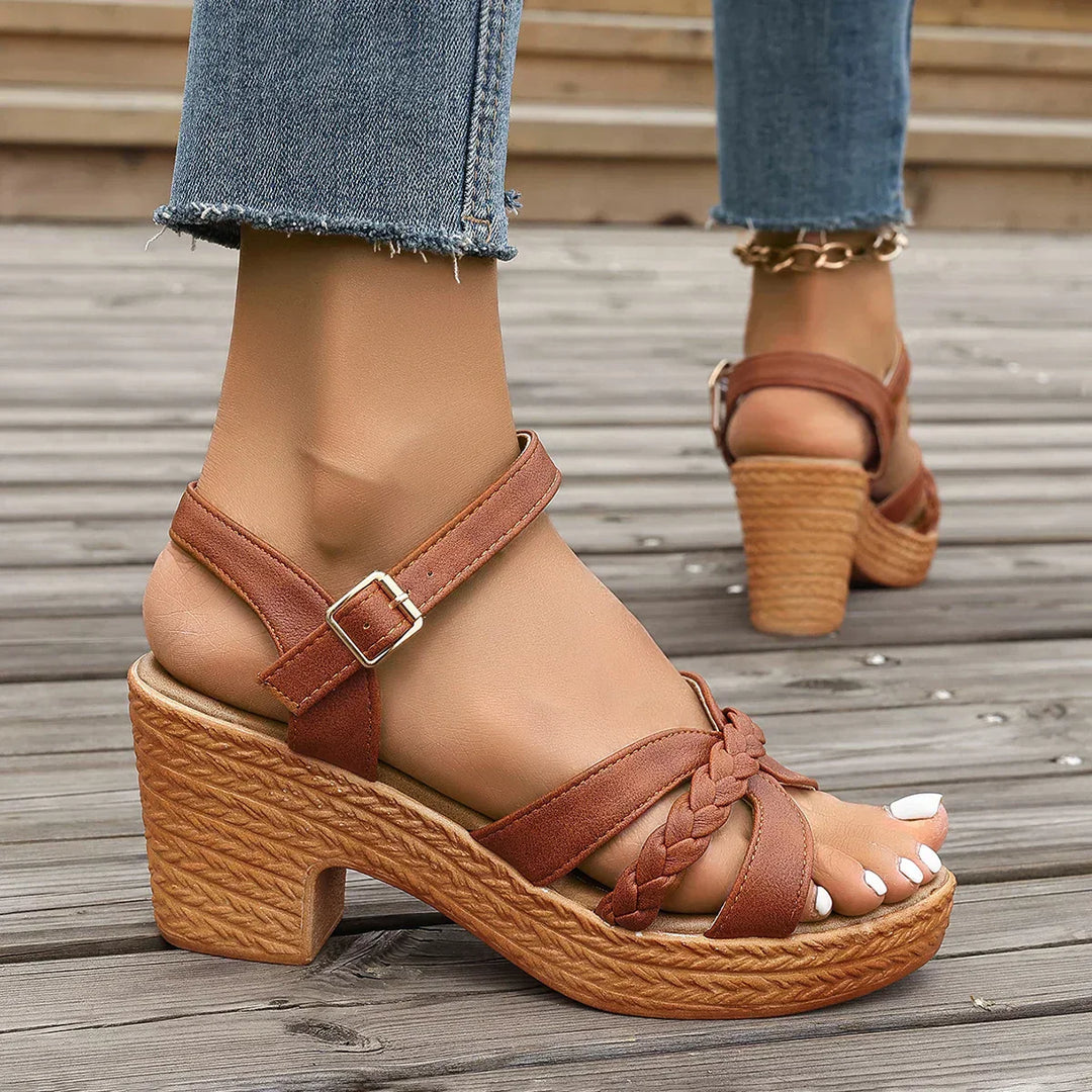Nylara | Braided Strap Platform Sandals
