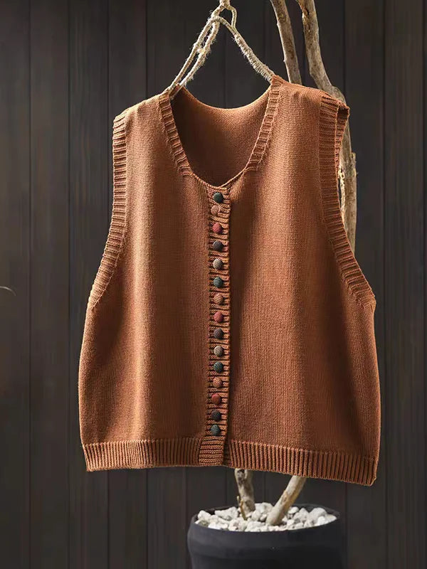 Maribel | Cozy Button-Trim Vest