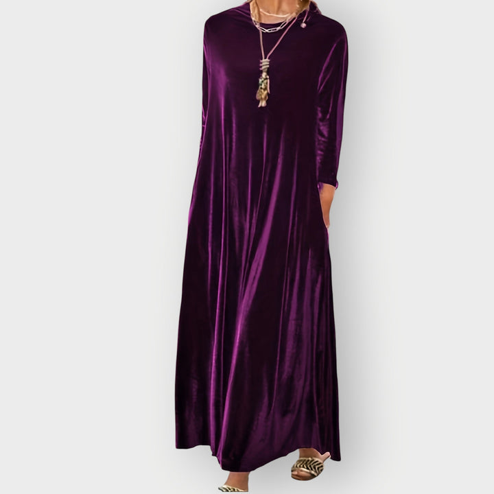 Vexalia | Luxe Velvet Flow Maxi Dress