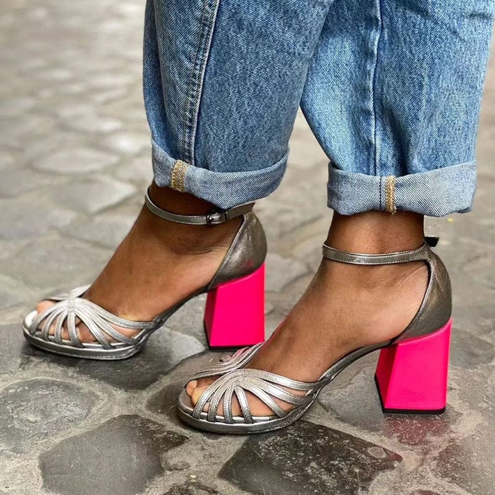 Zoleia | Neon Block Heels