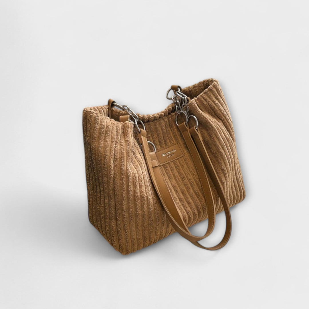 Olivia - Soft Cord Shoulder Bag