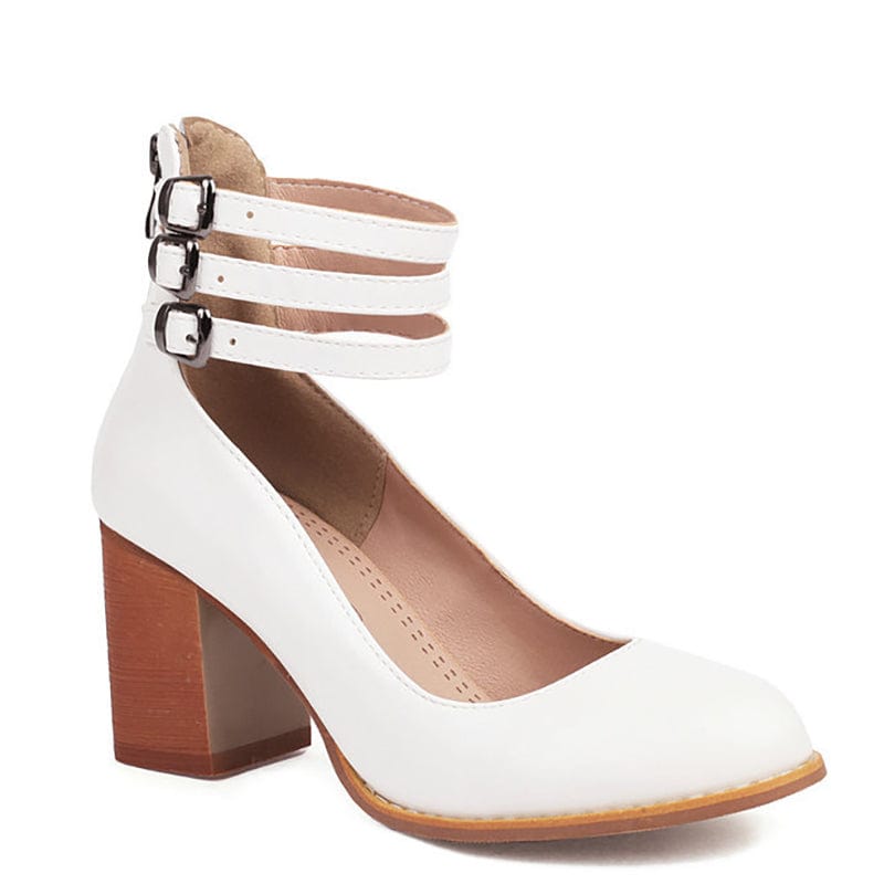 Vaesin | Triple Buckle Heels