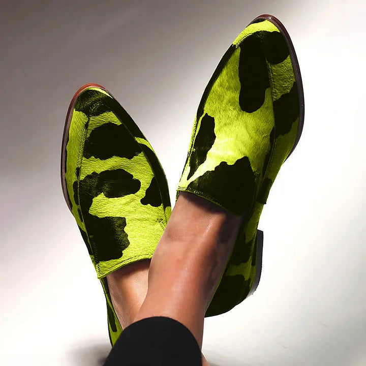Veilara | Statement Animal-Print Loafers