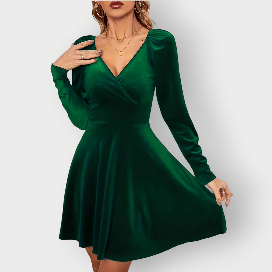 Elnyra | Velvet Skater Dress