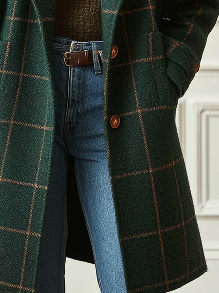Hadley | Elegant Plaid Wool Coat